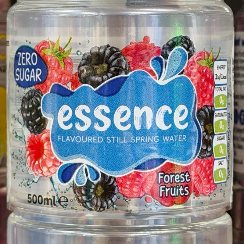 Flavoured Water x 12 Bottles | Strawberry Raspberry Fruit Flavour | Summer Essence Flavoured Still Spring Water | Zero Sugar