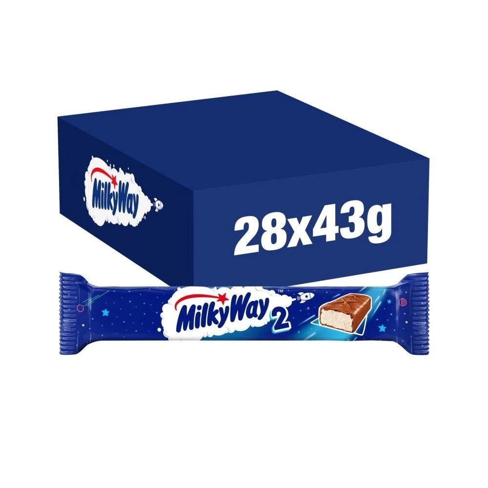 Milky Way Twin Bars Chocolate Bars 89p PMP - Box of 30 x 43g Bars product image