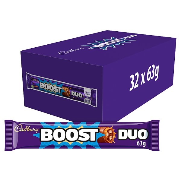 Cadbury Boost Duo Bar Chocolate Bars - Box of 32 x 63g Bars product image