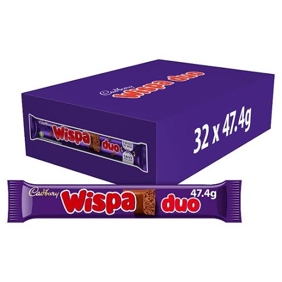 Cadbury Wispa Duo Bar Chocolate Bars - Box of 32 x 47.4g Bars product image