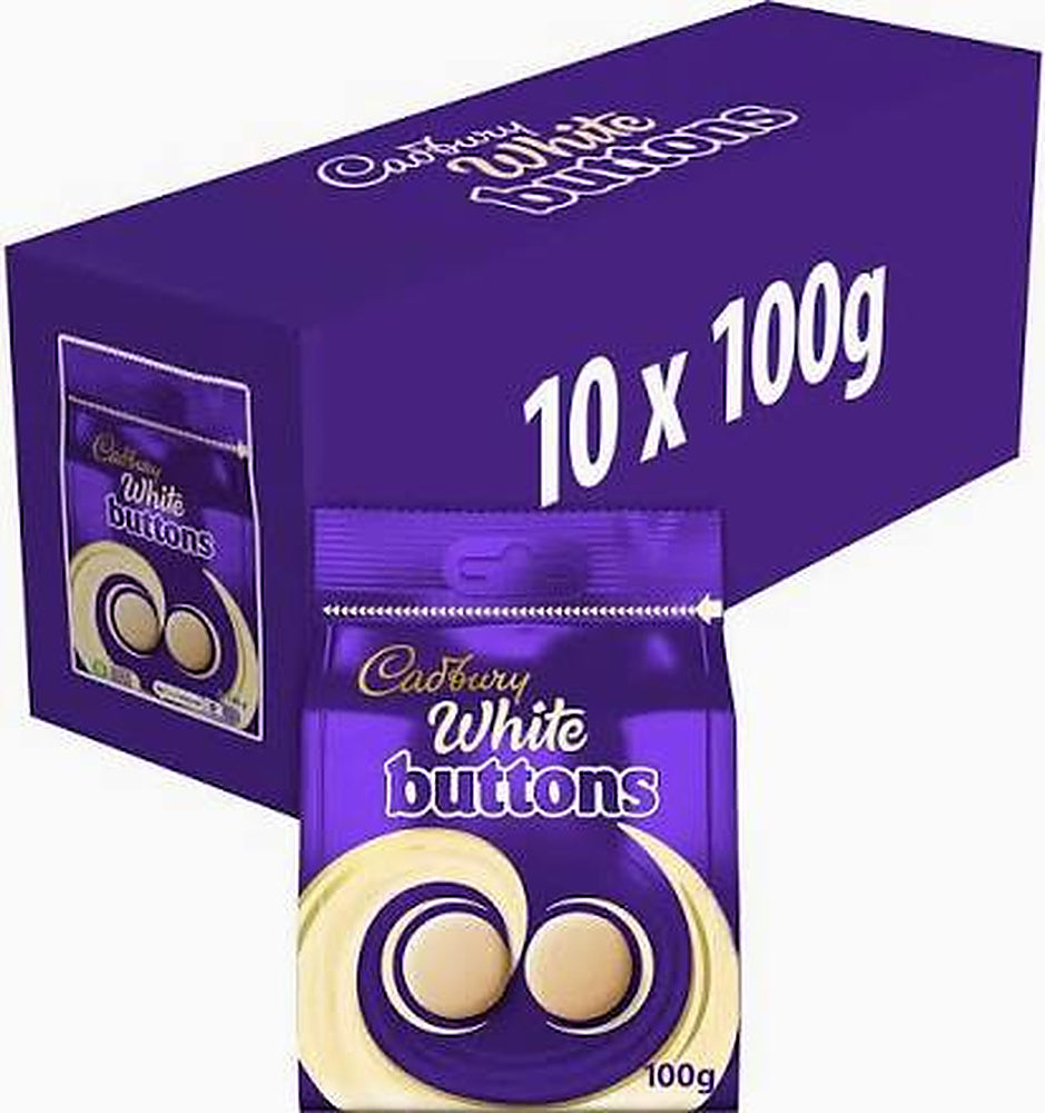 Cadbury White Buttons 85g Bag Multipack - Choose Pack Size