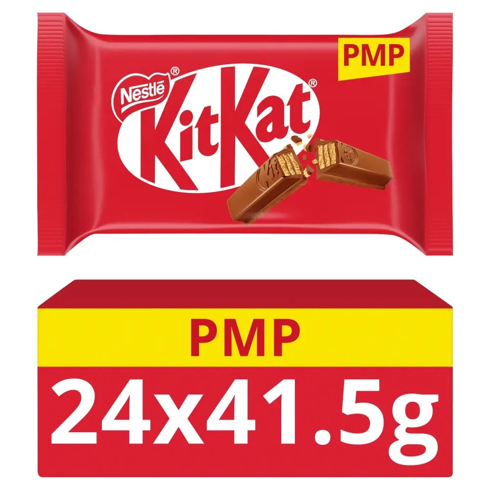 KitKat 4 Finger Chocolate Bars 89p PMP - Box of 24 x 41.5g Bars product image