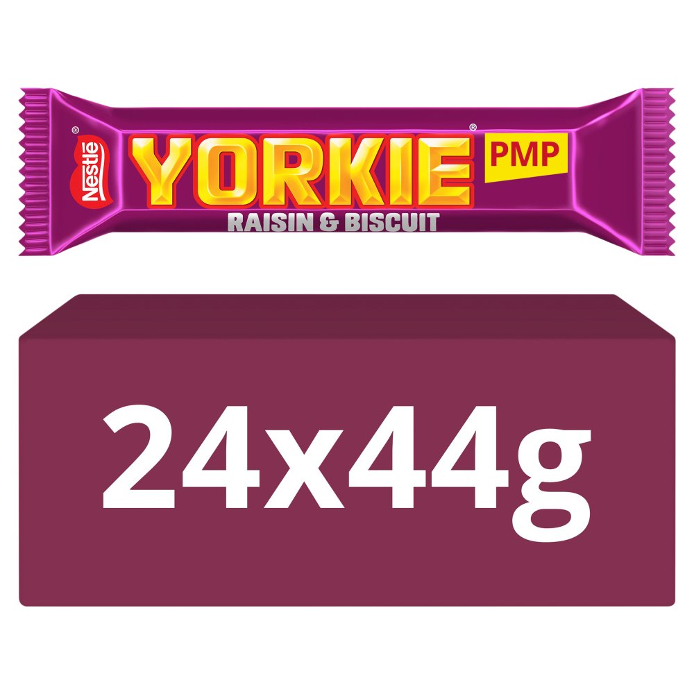 Yorkie Raisin & Biscuit Chocolate Bars 89p PMP - Box of 24 x 44g Bars product image