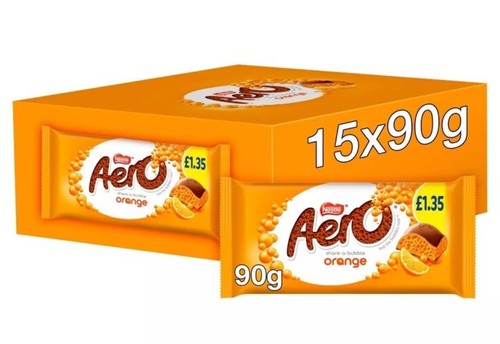 Aero Orange Sharing Block Chocolate Bars £1.65 PMP - Box of 15 x 90g Bars product image