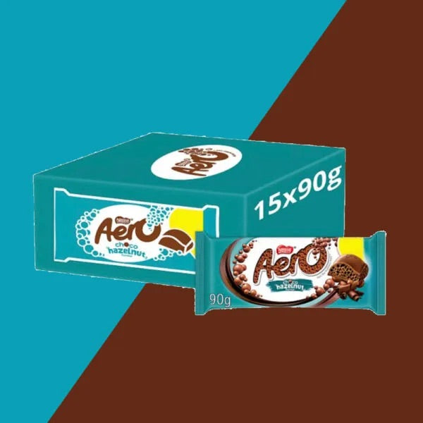 Aero Choco Hazelnut Sharing Block Chocolate Bars £1.65 PMP - Box of 15 x 90g Bars product image