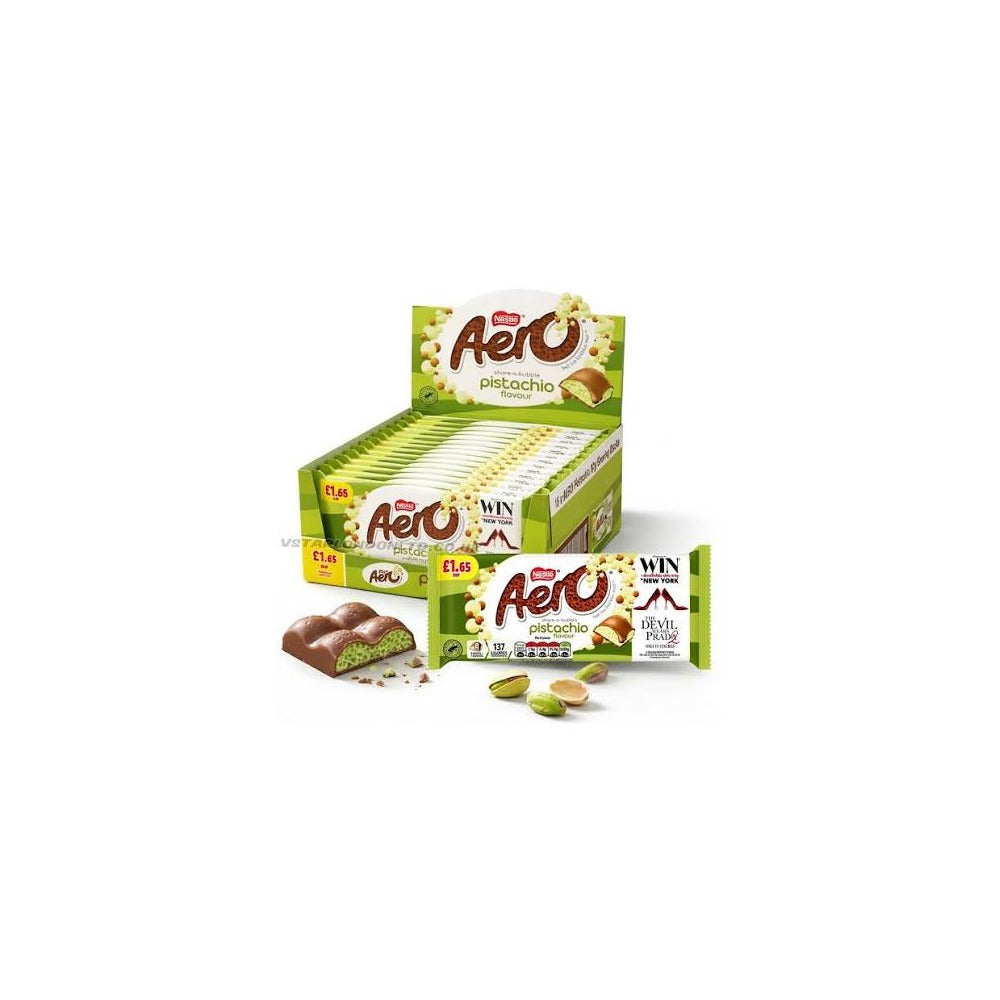 Aero Pistachio Sharing Block Chocolate Bars £1.65 PMP - Box of 15 x 90g Bars product image