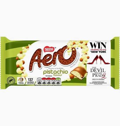 Aero Pistachio 90g sharing chocolate bar