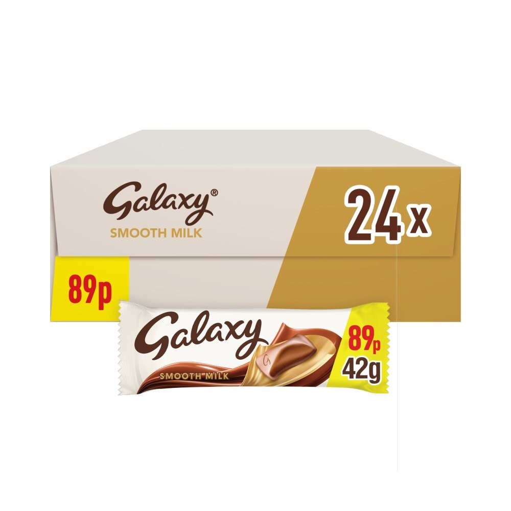 Galaxy Smooth Milk Standard Bar 24 x 42g 89p PMP product image