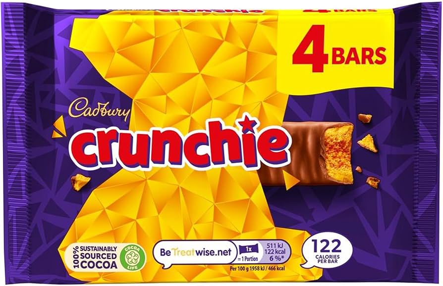 Cadbury Crunchie 4-bar multipacks Multipack - Choose Pack Size