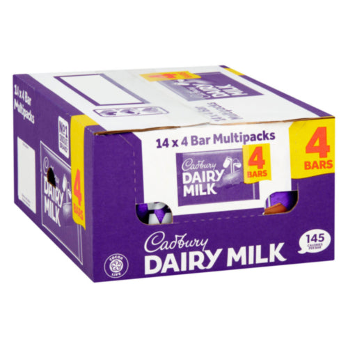 Cadbury Dairy Milk 4-bar multipacks Multipack - Choose Pack Size