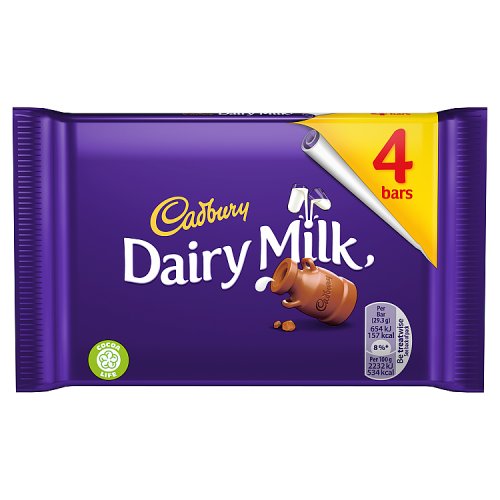 Cadbury Dairy Milk 14 x 4-bar multipacks £1.99 – Single Pack 108.8g