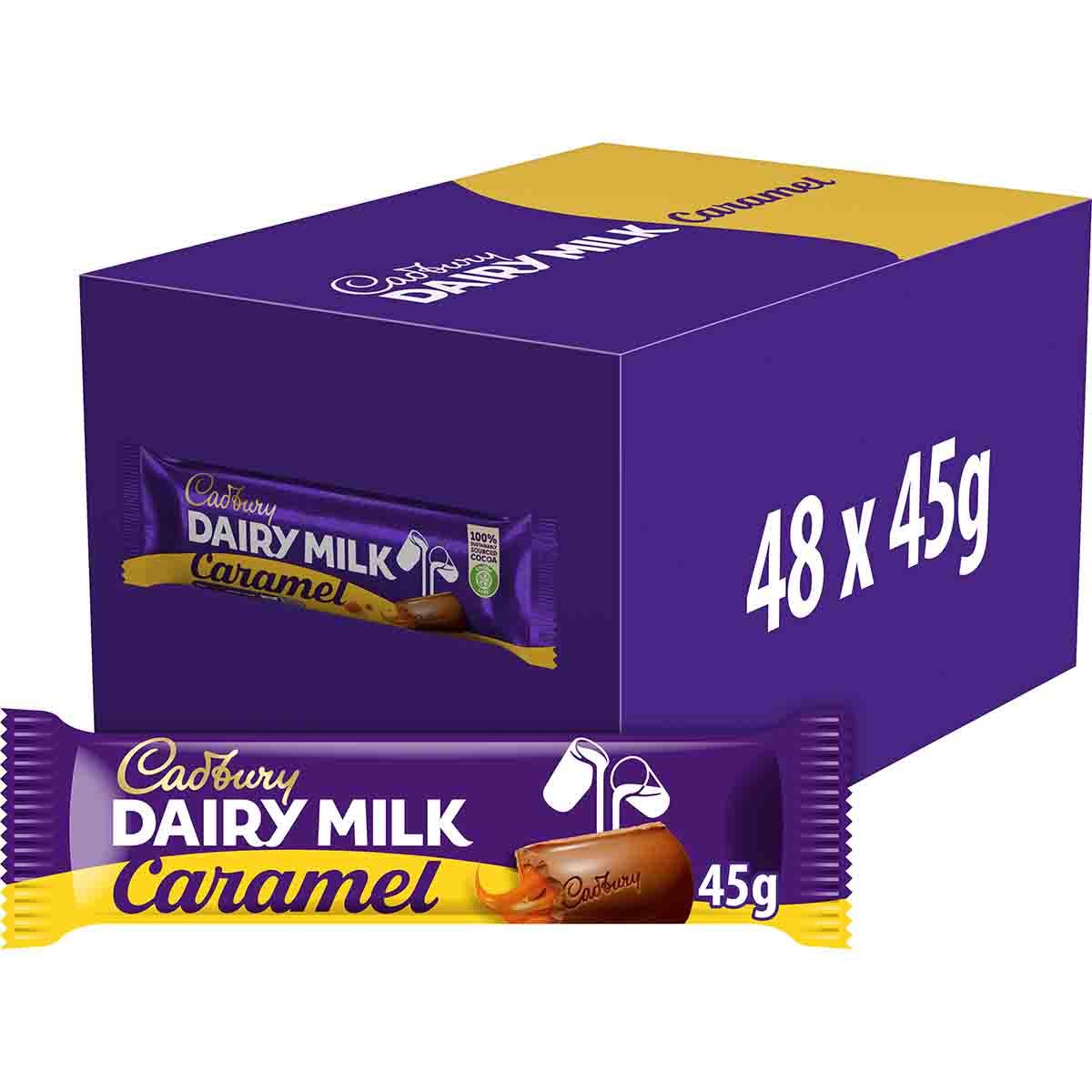 Cadbury Dairy Milk Caramel 48 x 45g standard bars product image