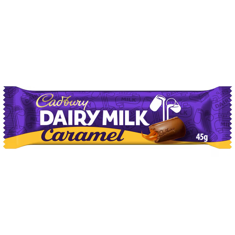 Cadbury Dairy Milk Caramel 48 x 45g standard bars – Single Pack 45g