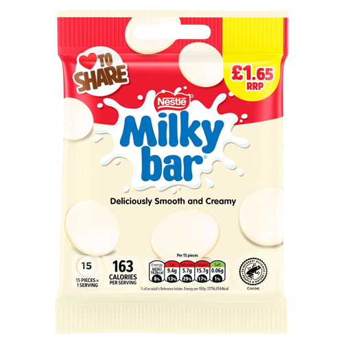 Milkybar Giant White Chocolate Pieces 85g Multipack - Choose Pack Size