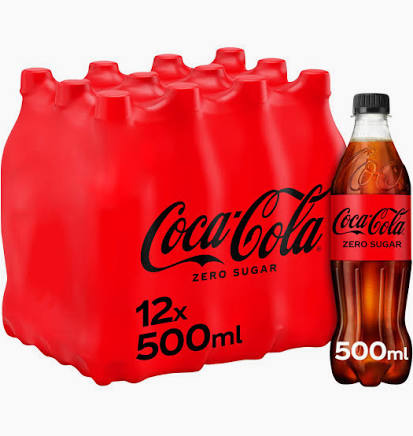Coca-Cola Zero Sugar Bottle 500ml Multipack - Choose Pack Size