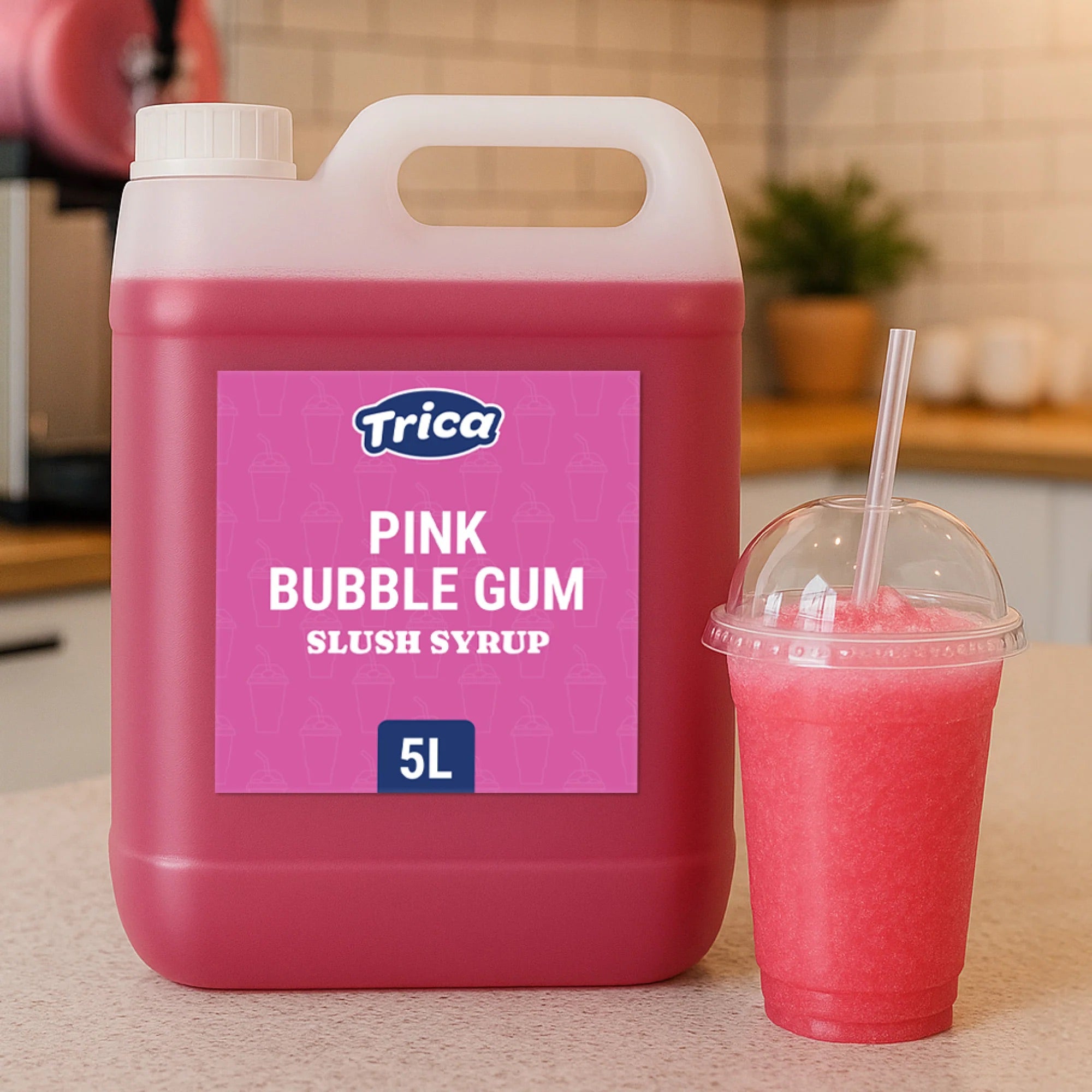 Cool Crush Slush Syrup Pink Bubblegum 5L bottle product image