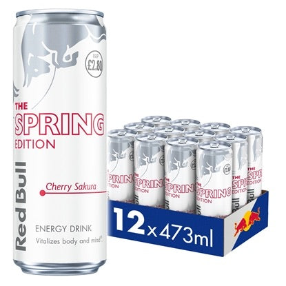 Red Bull Cherry Sakura Energy Drink 12 x 473ml case product image
