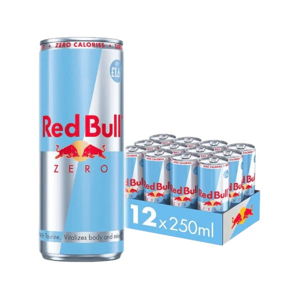 Red Bull Zero Energy Drink 12 x 250ml case product image