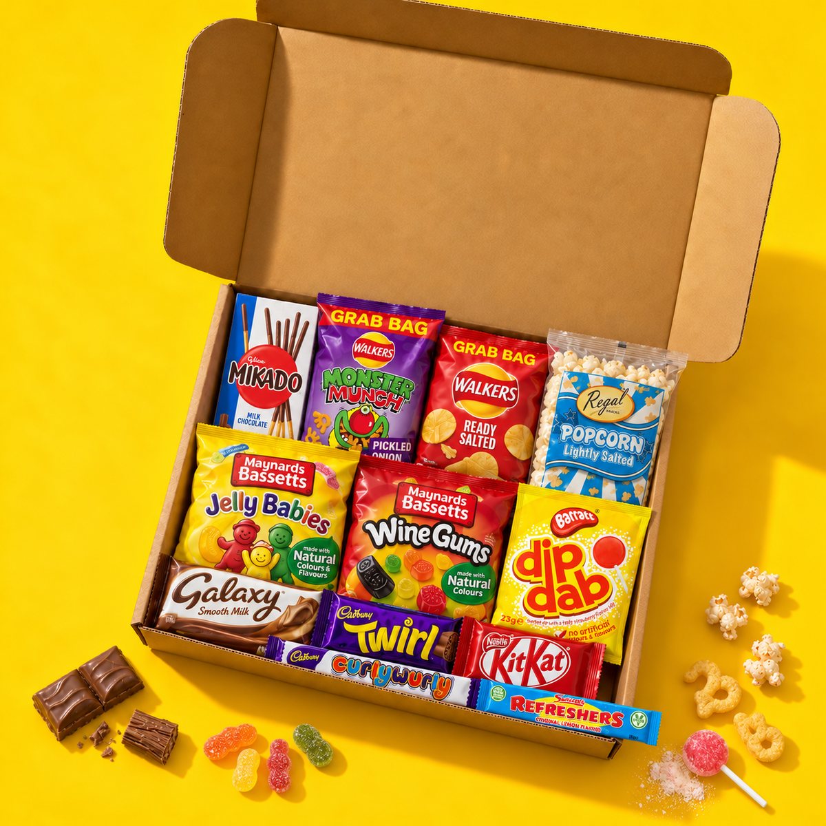 Birthday Box by Age — age 40 open snack box