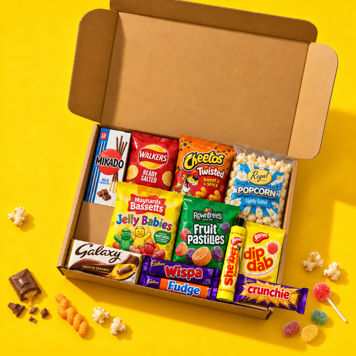 Birthday Box by Age — age 50 open snack box