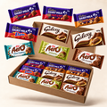 Illustration of Dad’s Christmas Nut and Milk Bar Collection – 18 Sharing Bars in a kraft box