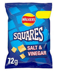 Walkers Squares Salt & Vinegar Crisps - Box of 18 x 72g Bags product image
