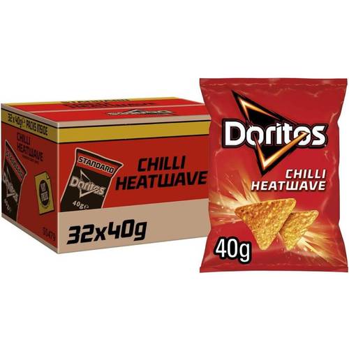 Doritos Chilli Heatwave Crisps - Box of 32 x 44g Bags product image