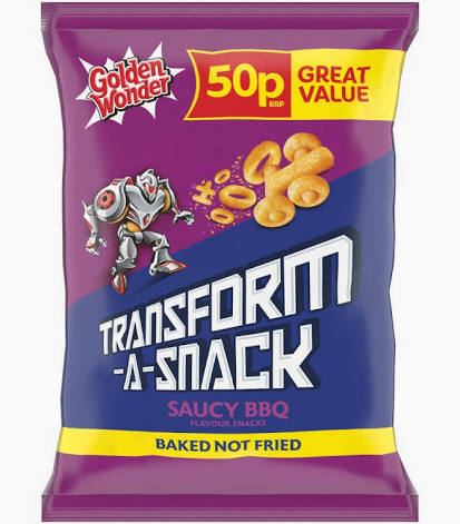 Golden Wonder Transform-A-Snack Saucy BBQ 27g Multipack - Choose Pack Size