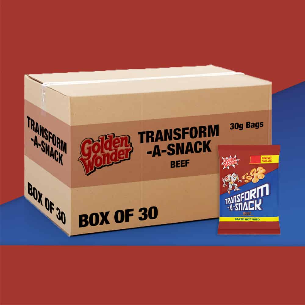 Golden Wonder Transform-A-Snack Beef Crisps 50p PMP - Box of 30 x 27g Bags product image