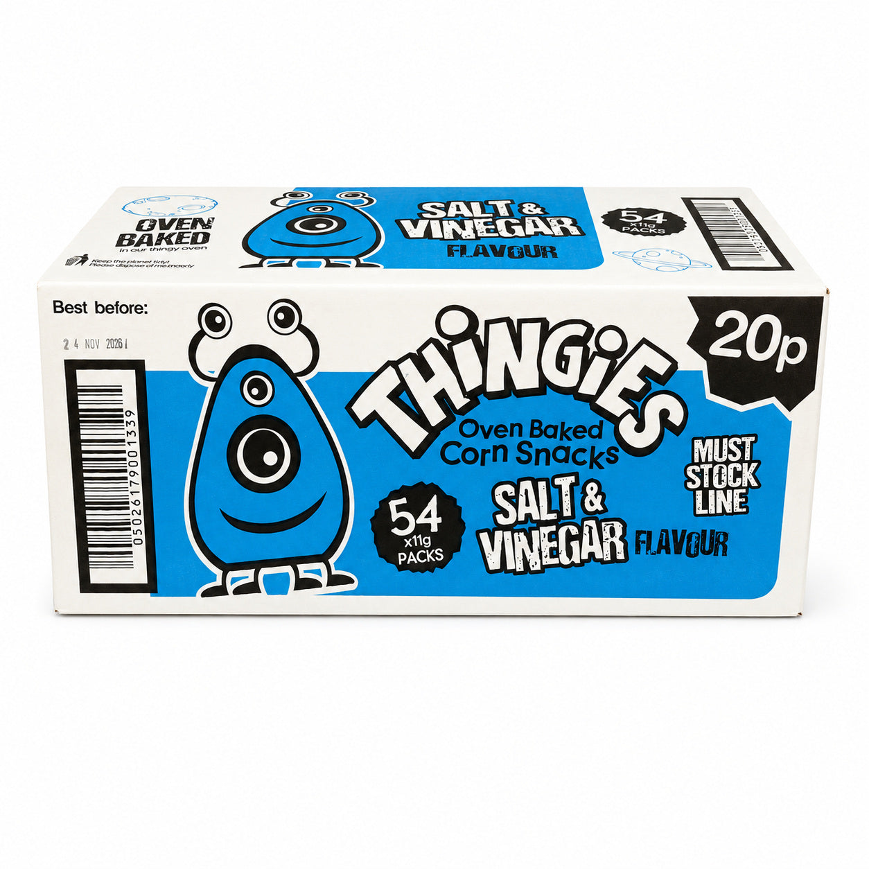 Thingies Salt & Vinegar Corn Snacks 54 x packs Crisps 20p PMP - Box of 54 product image