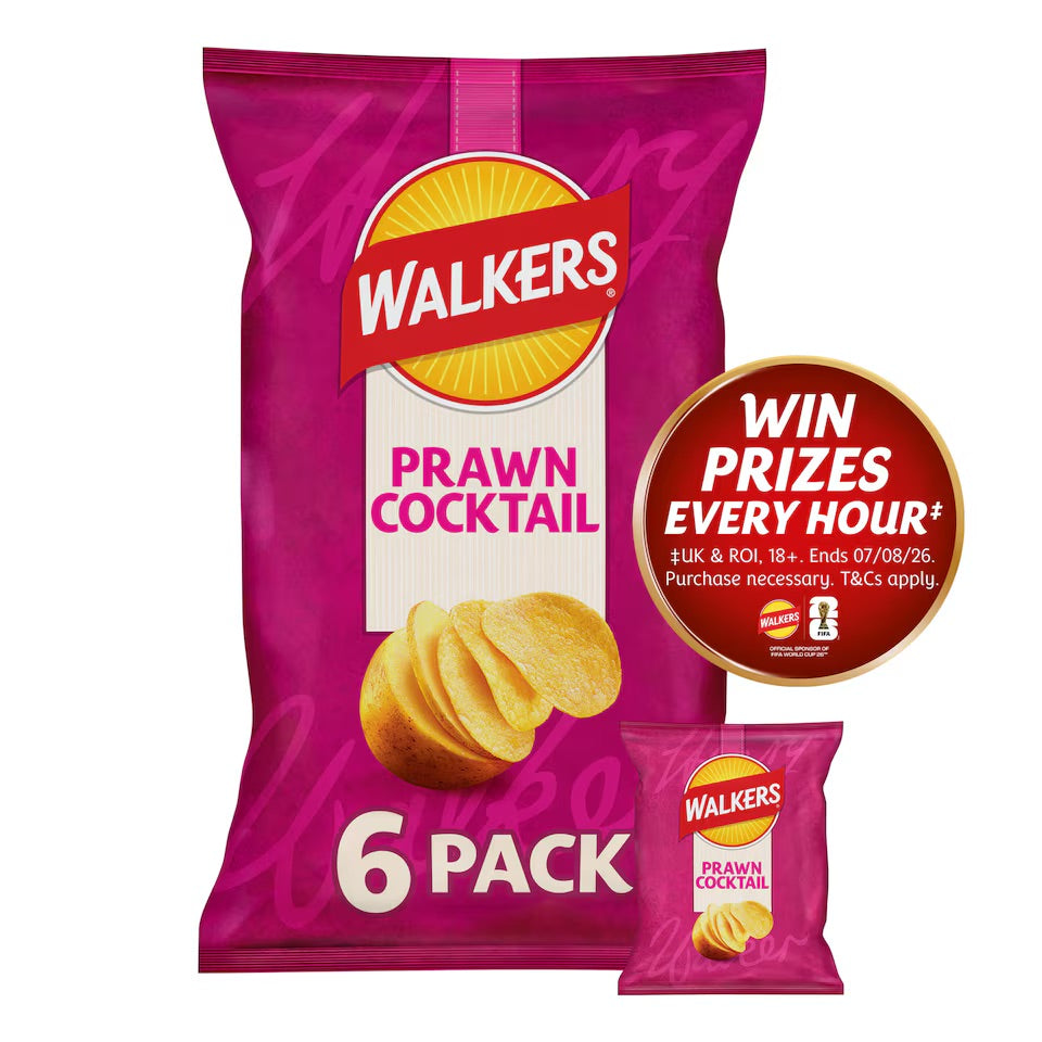 Walkers Prawn Cocktail Crisps Multipack - Box of 1 x 150g Bags product image