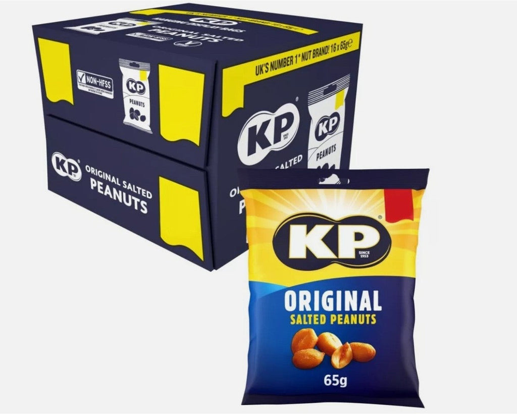 KP Roasted Salted Peanuts £1.35 PMP - Box of 16 x 65g Bags product image