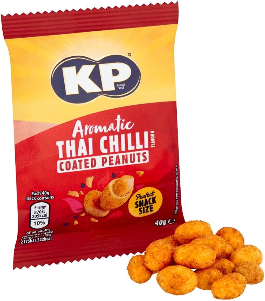KP Aromatic Thai Chilli Coated Peanuts £1.35 PMP - Box of 16 x 65g Bags product image