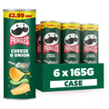 Pringles Cheese & Onion Crisps £2.99 PMP - Box of 6 x 165g Bags product image