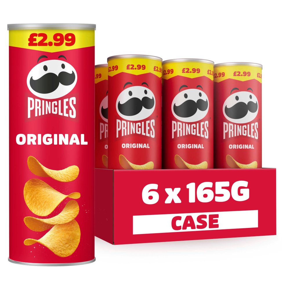 Pringles Original Crisps £2.99 PMP - Box of 6 x 165g Bags product image
