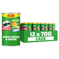 Pringles Sour Cream & Onion Crisps £1.25 PMP - Box of 12 x 70g Bags product image