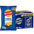 Walkers Cheese & Onion Crisps £1.35 PMP - Box of 18 x 70g Bags product image