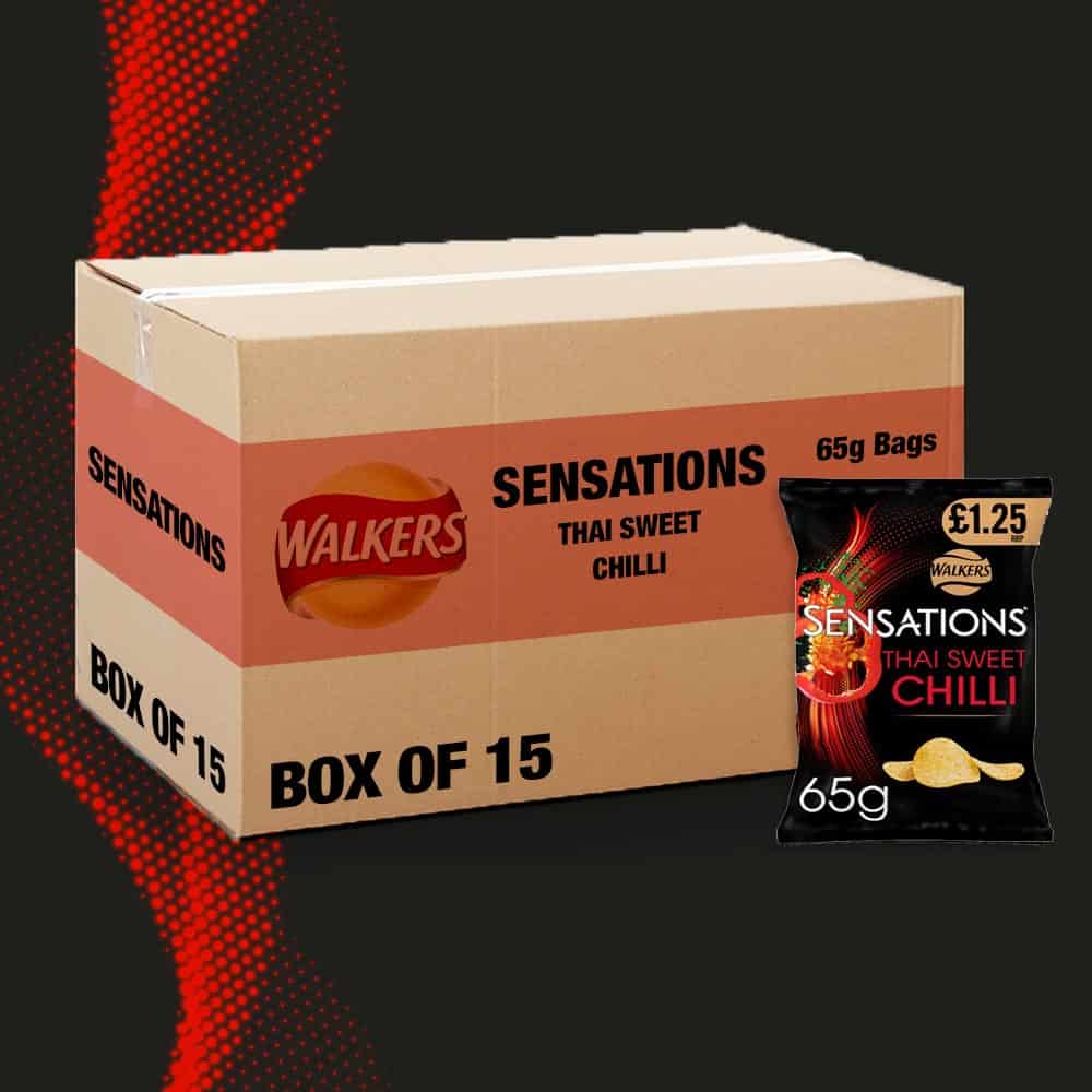Walkers Sensations Thai Sweet Chilli Crisps £1.35 PMP - Box of 18 x 65g Bags product image