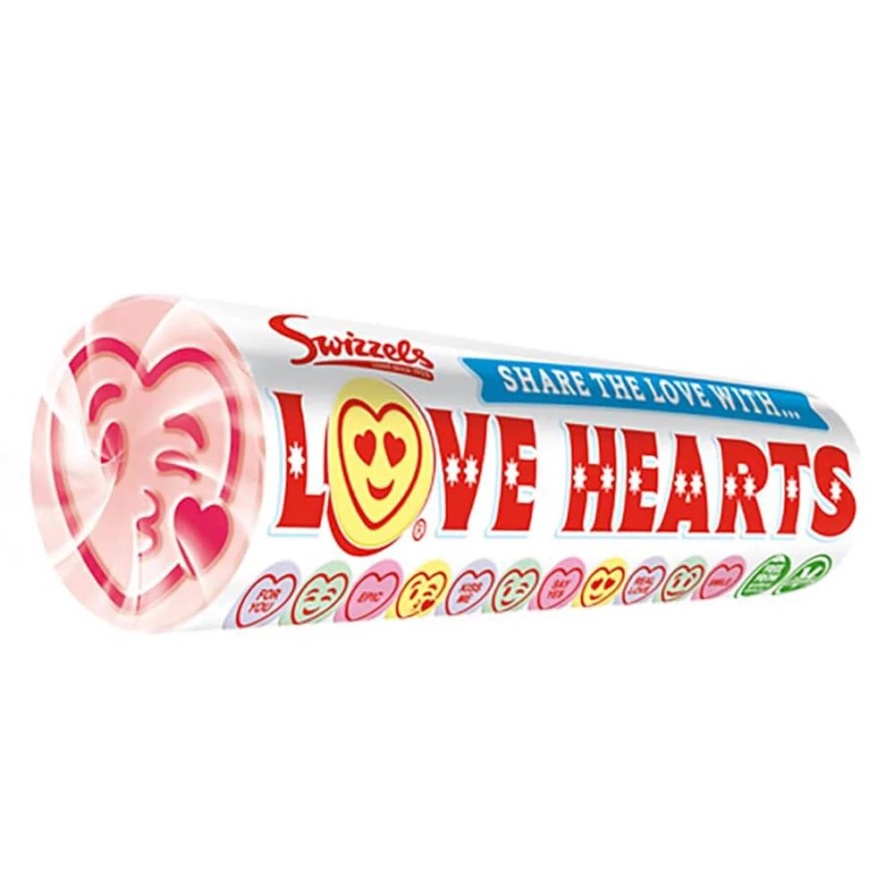 Swizzels Love Hearts 24 count original rolls – Single Pack