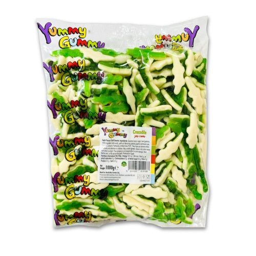 Yummy Gummy Crocodiles weigh-out Sweets - Box of 1 x 1000g Bags product image
