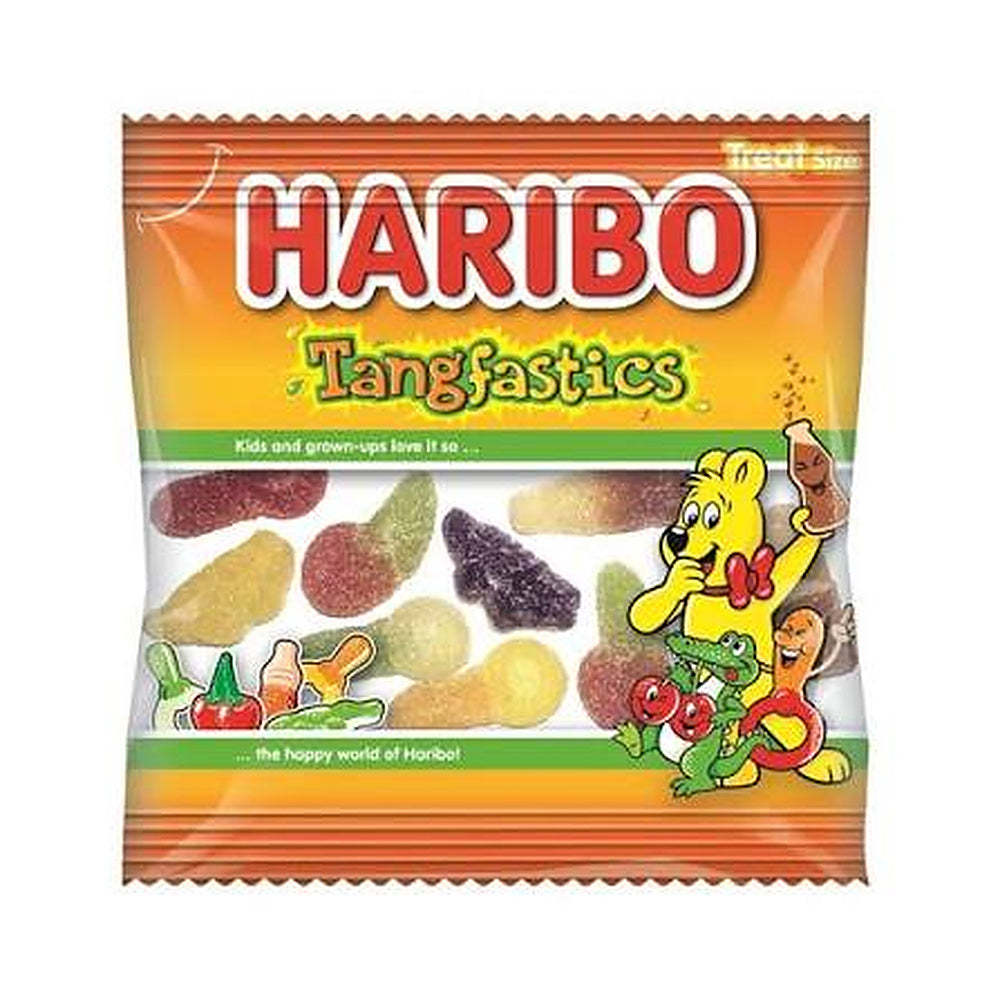 Haribo Tangfastics Mini Bags Sweets - Box of 100 x 16g Bags product image