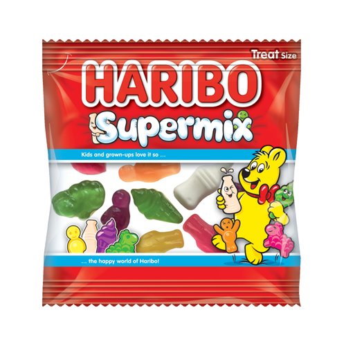 Haribo Supermix Mini Bags 100 x 16g – Single Pack 16g