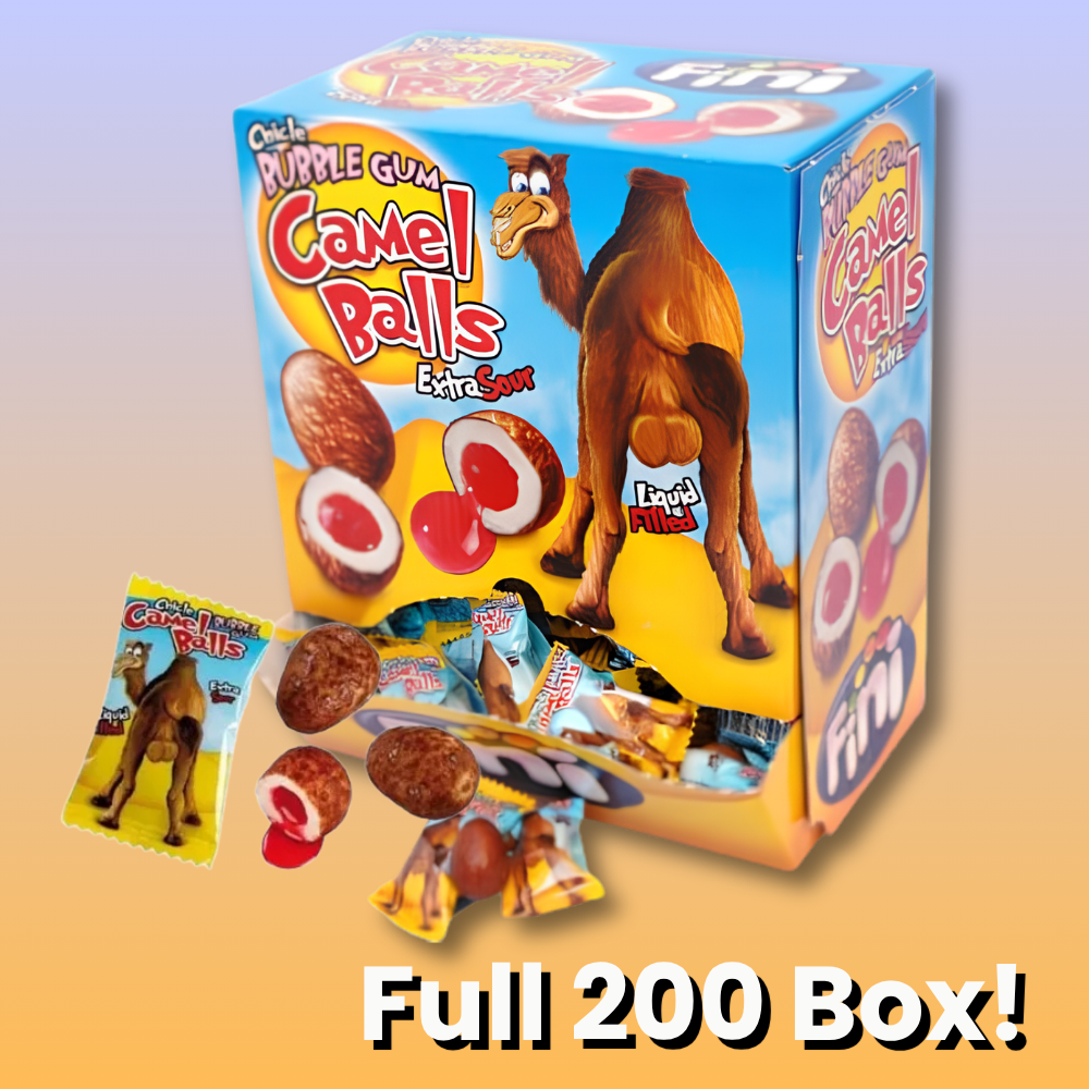 Fini Camel Balls Bubble Gum full 200 piece box