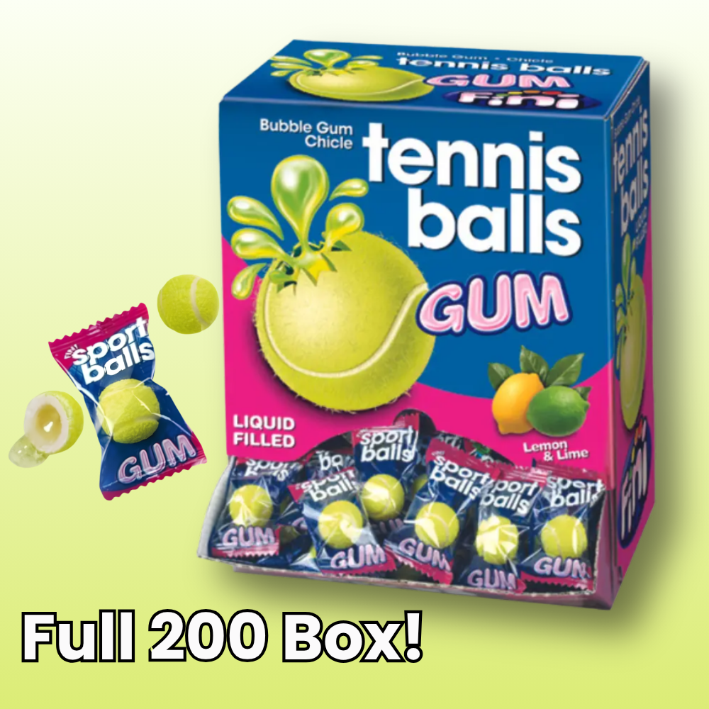 Fini Tennis Balls Gum full 200 piece box