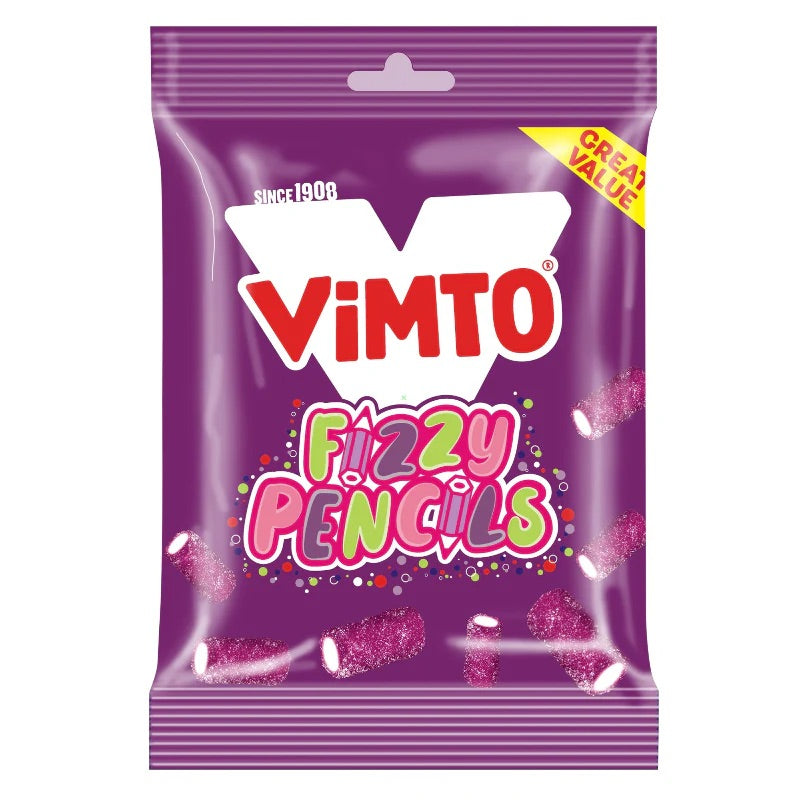Vimto Fizzy Pencils 140g Multipack - Choose Pack Size