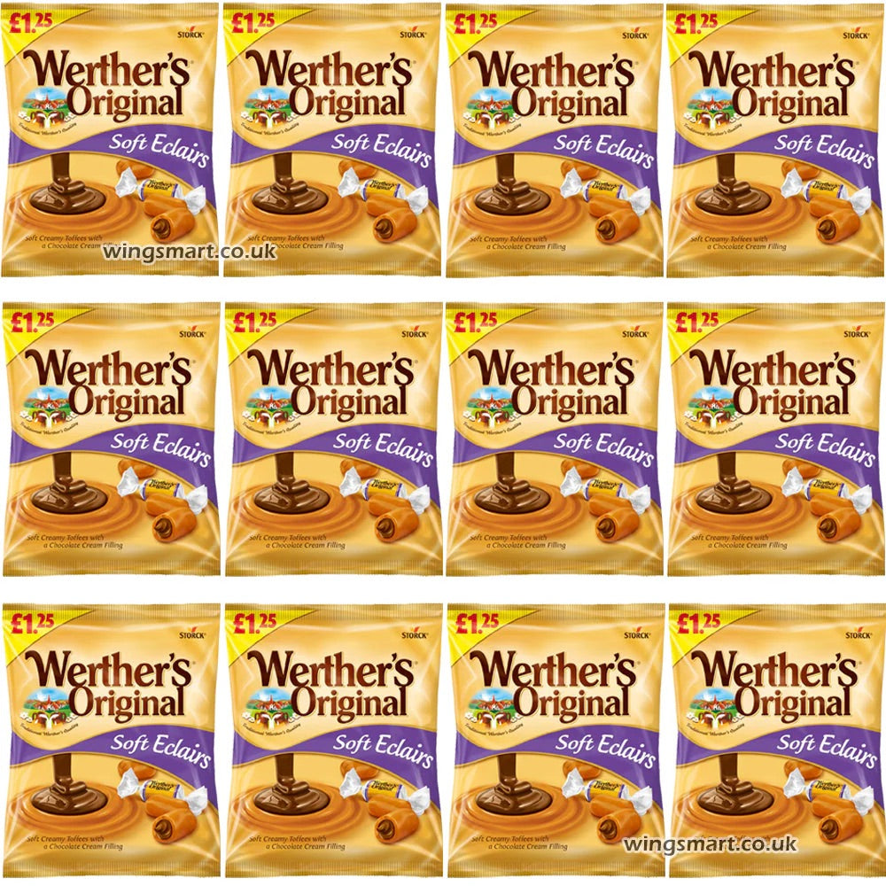 Werther's Original Soft Eclairs Sweets £1.25 PMP - Box of 12 x 100g Bags product image