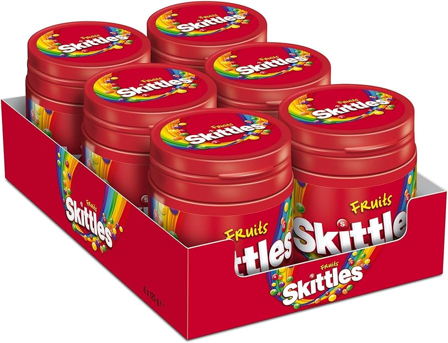 Skittles Fruits Bottle bottles Sweets - Box of 6 x 125g Bags product image