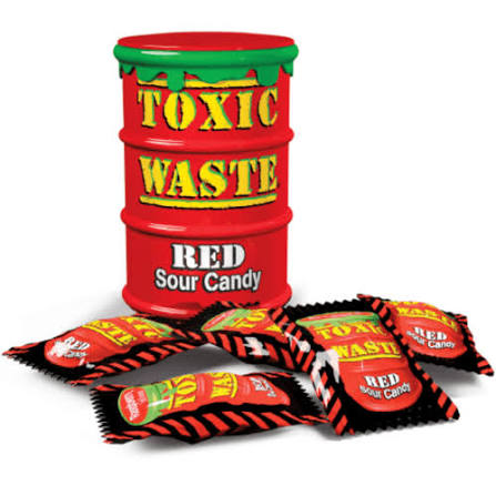 Toxic Waste Red Sour Candy Drums 12 x 42g drums – Single Pack 42g
