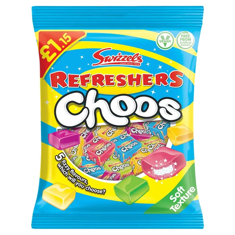 Swizzels Refreshers Choos 115g Multipack - Choose Pack Size