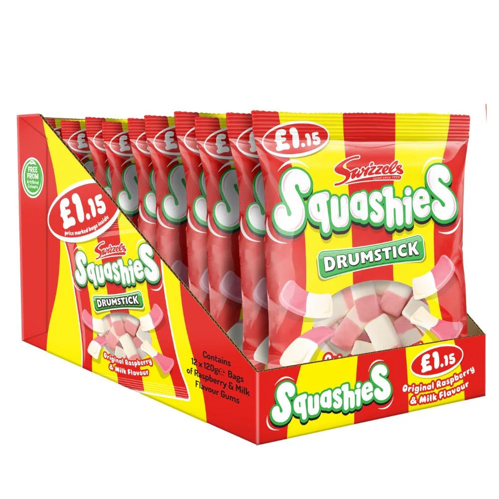 Swizzels Drumstick Original Squashies Sweets £1.15 PMP - Box of 12 x 120g Bags product image